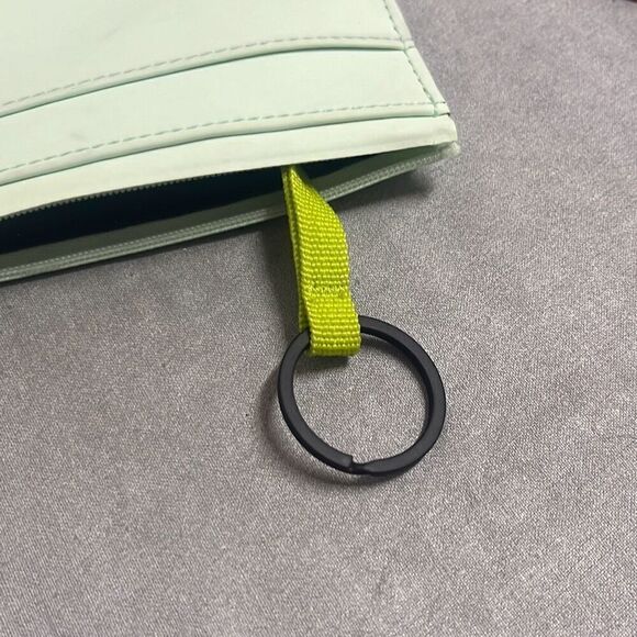 Rains Little Mint Green Bag Travel Organizer ID Case Waterproof 1" Key Ring NWT - Picture 9 of 12